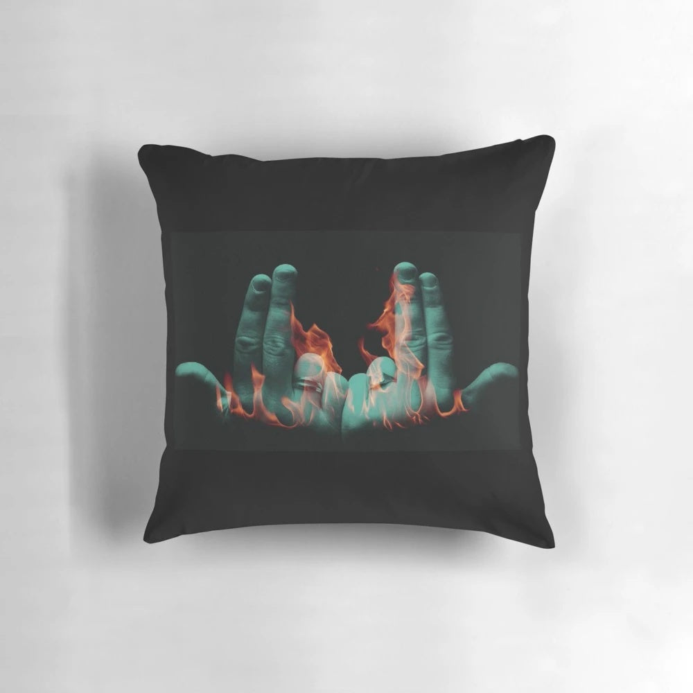 Decorative pillow featuring the name "Jul" in an urban, graffiti-style design