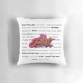 Juliet inspired decorative pillow with a whimsical design for theatre enthusiasts