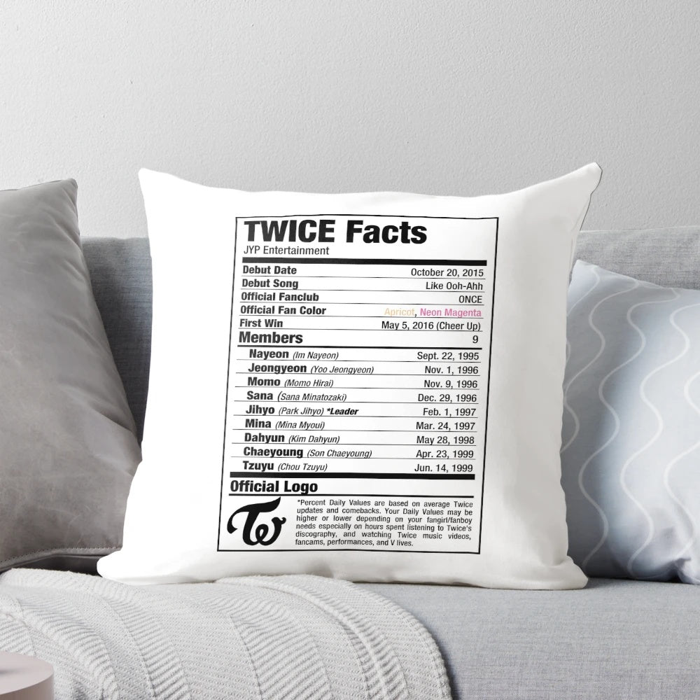 TWICE K-Pop Inspired Decorative Pillow