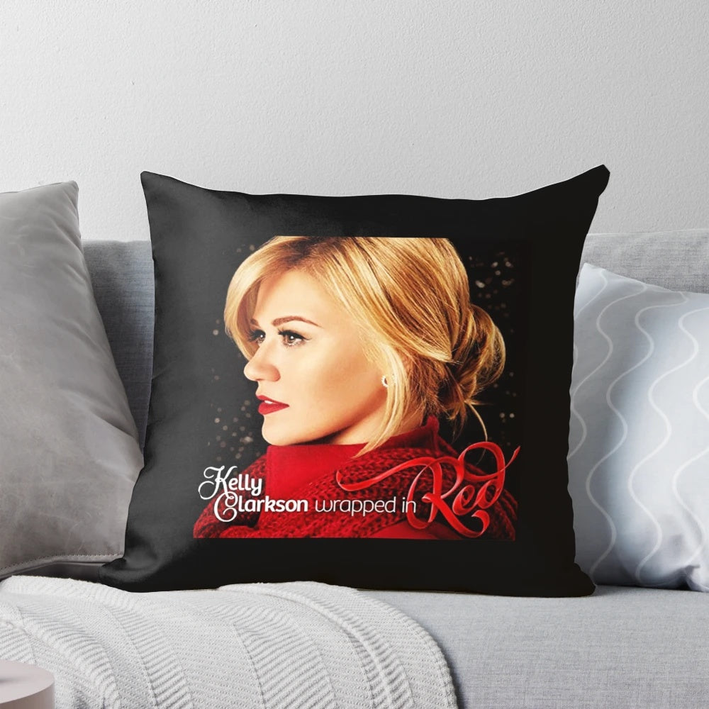 Colorful Kelly Clarkson-inspired 2022 logo trends decorative throw pillow