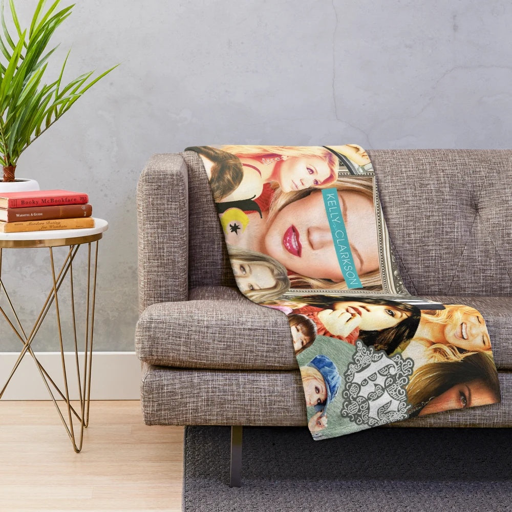 Kelly Clarkson Collage-Inspired Plush Blanket