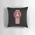 Comfortable pillow featuring the iconic Kenworth truck logo in red and white