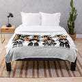 Colorful plush blanket featuring the iconic Kiss band logo design