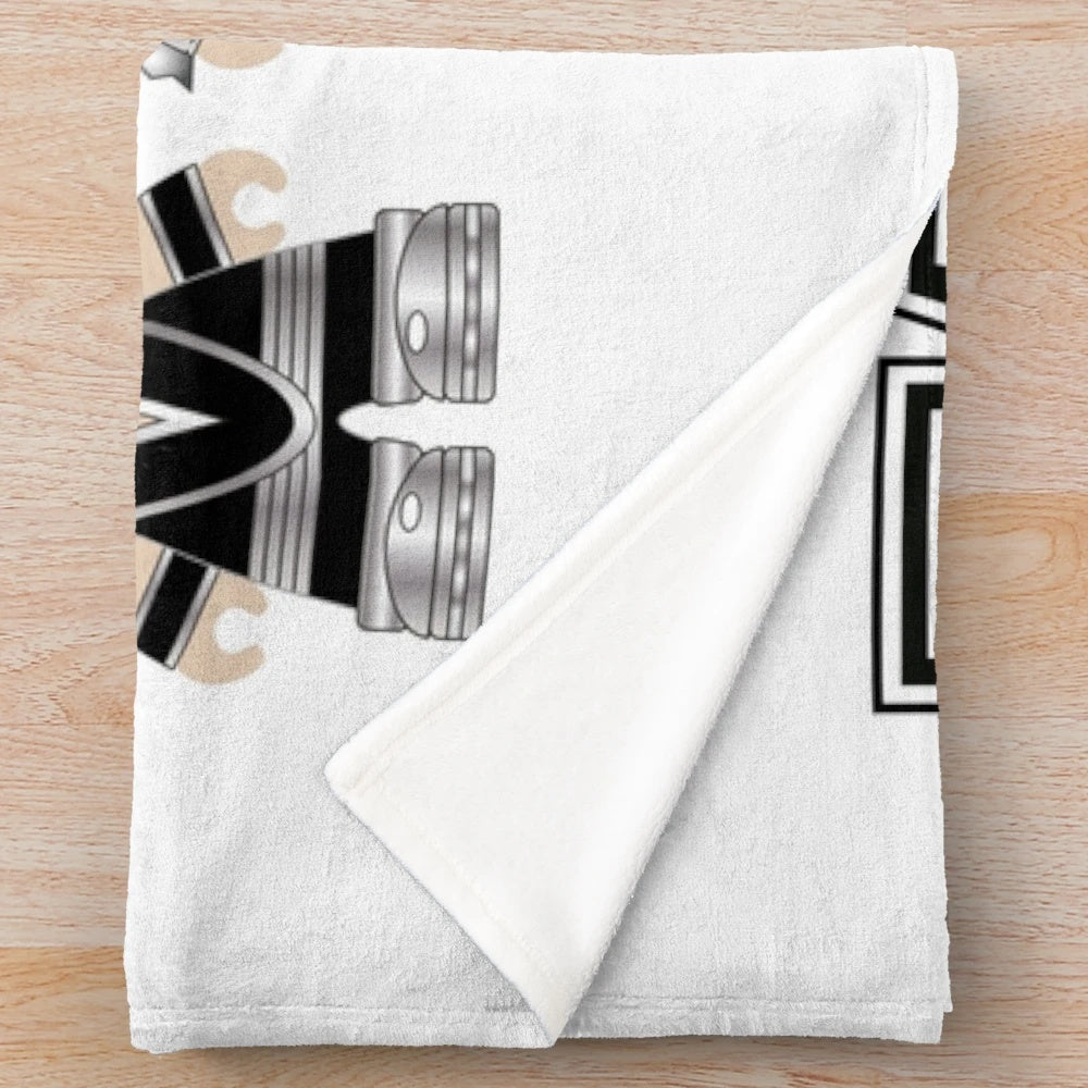 Colorful plush blanket featuring the iconic Kiss band logo design