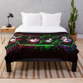 Soft and cozy plush blanket featuring the iconic Kiss band logo and fan art design