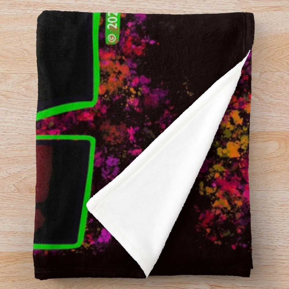 Soft and cozy plush blanket featuring the iconic Kiss band logo and fan art design