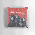 A decorative pillow featuring a kiss-themed design, perfect for fans of the rock band KISS.