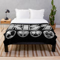 KISS Logo Silver V3 Starchild Demon Spaceman Catman Plush Blanket