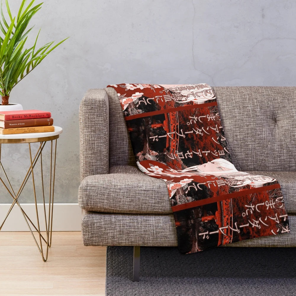 Soft and cozy plush blanket featuring the iconic Kiss-Shot Acerola-Orion Heart-Under-Blade design