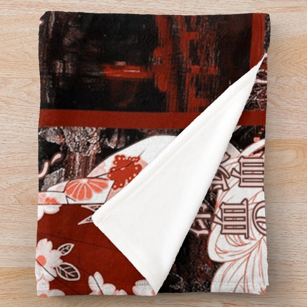 Soft and cozy plush blanket featuring the iconic Kiss-Shot Acerola-Orion Heart-Under-Blade design