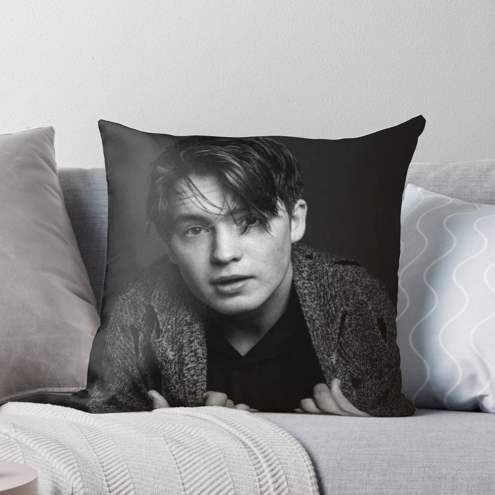 Soft, comfortable pillow featuring an image of Kit Connor, the star of the Netflix series Heartstopper.