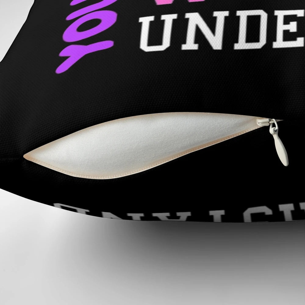 Kpop-inspired black pillow with sleek, modern design