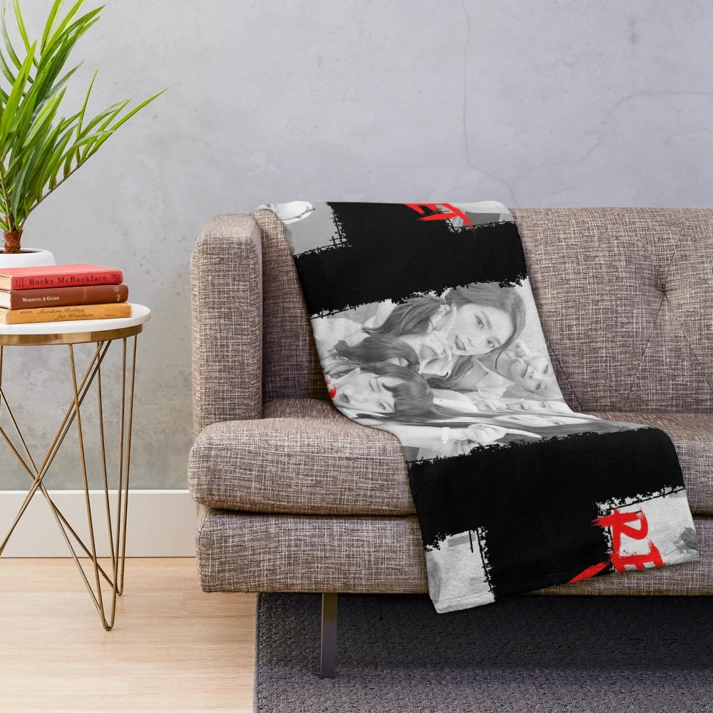 Kpop Inspired Plush Blanket with Red Velvet Group Members Design