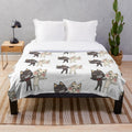 Kuro and Toro inspired plush blanket with a cozy aesthetic