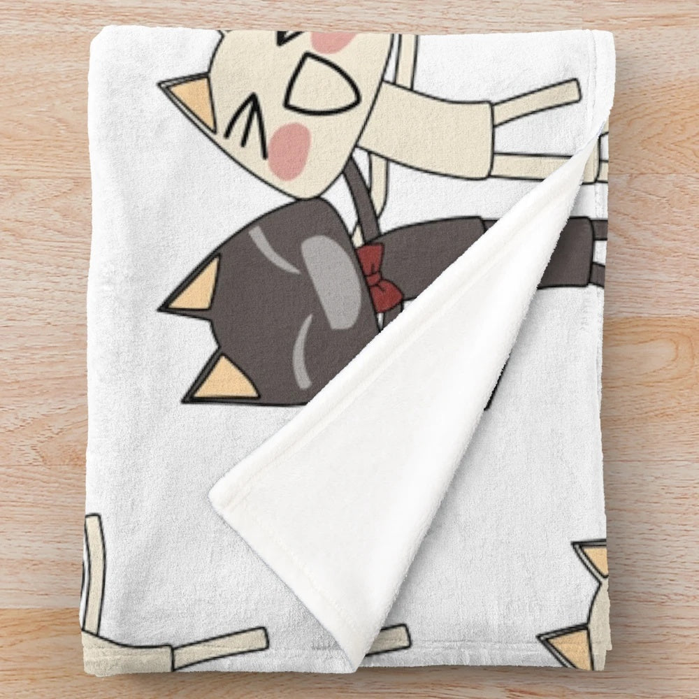 Kuro and Toro inspired plush blanket with a cozy aesthetic