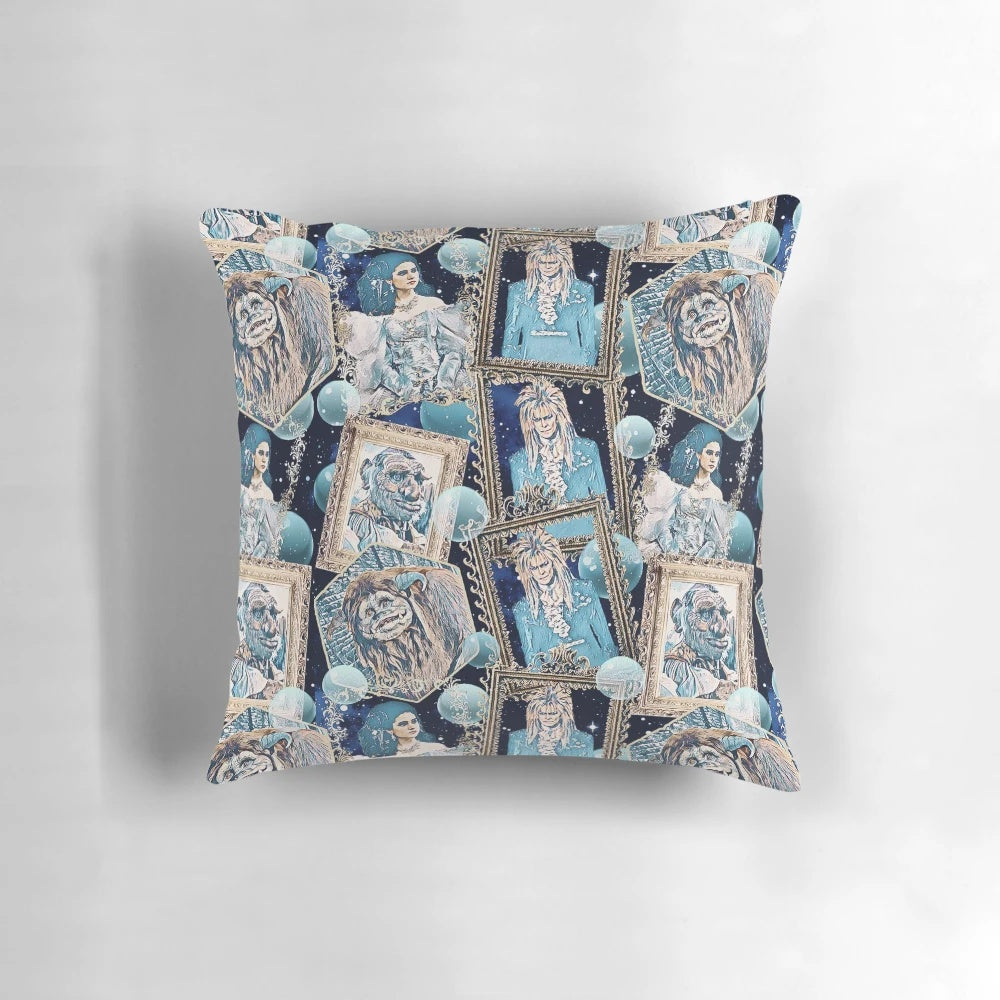 Geometric labyrinth pattern decorative throw pillow