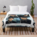 Cozy plush blanket featuring a collage of Korean actor Lee Min Ho from popular dramas