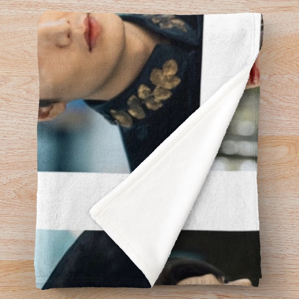 Cozy plush blanket featuring a collage of Korean actor Lee Min Ho from popular dramas