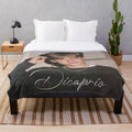 Leonardo DiCaprio inspired plush blanket with colorful and trendy design