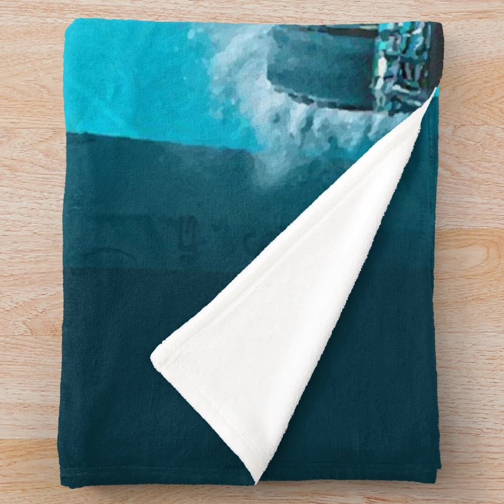 Plush blanket featuring a stylish design inspired by Lewis Hamilton and Formula 1