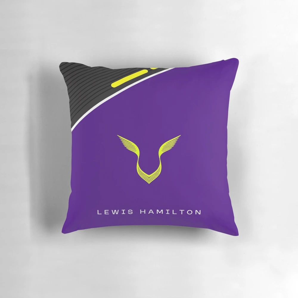 Purple mobile case with Lewis Hamilton's helmet design