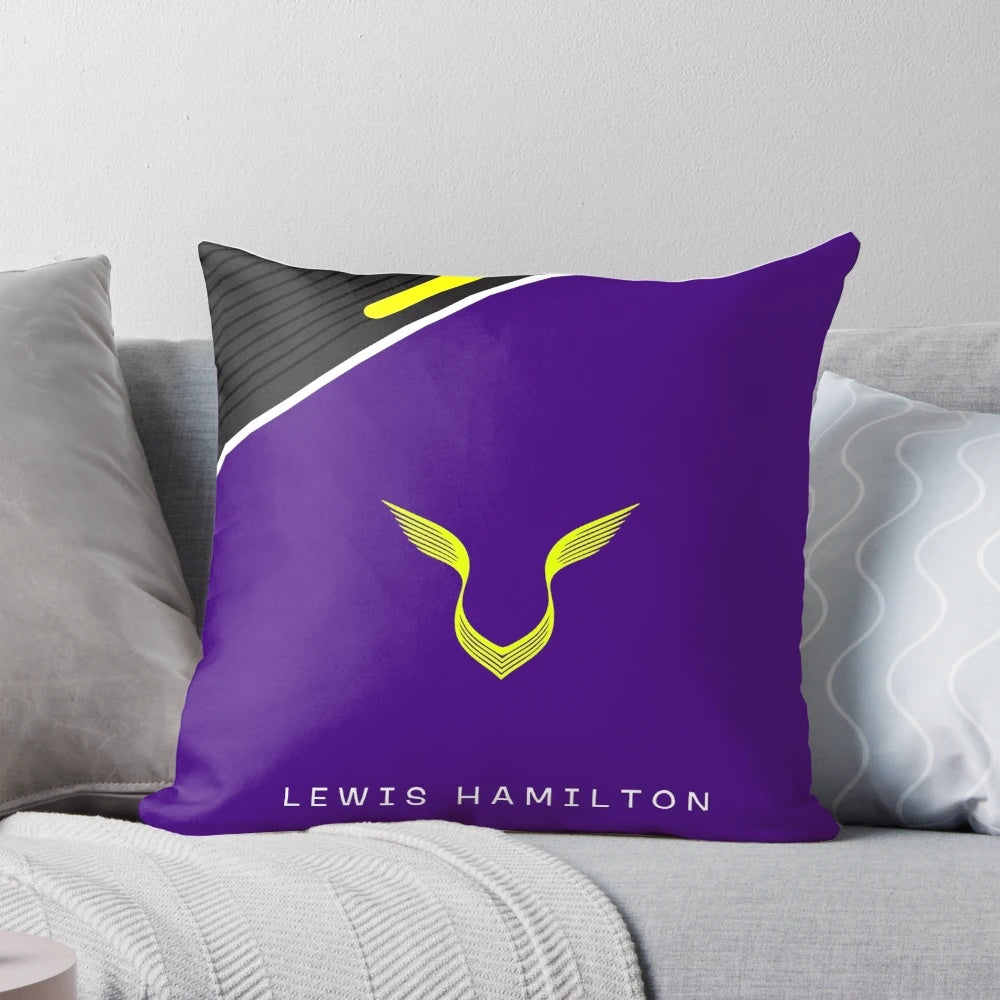 Purple mobile case with Lewis Hamilton's helmet design
