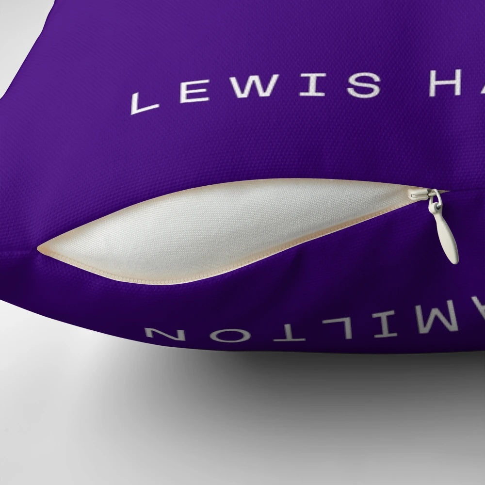 Purple mobile case with Lewis Hamilton's helmet design