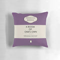 Decorative pillow featuring the Penguin Classics design and inspired by the works of author Virginia Woolf