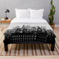 Minimalistic London skyline plush blanket
