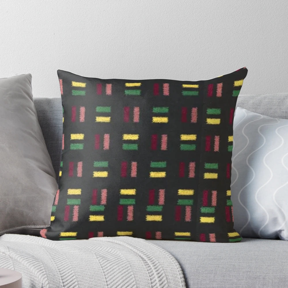 London Underground Circle, District, Metropolitan, Hammersmith & City Line Inspired Moquette Pillow