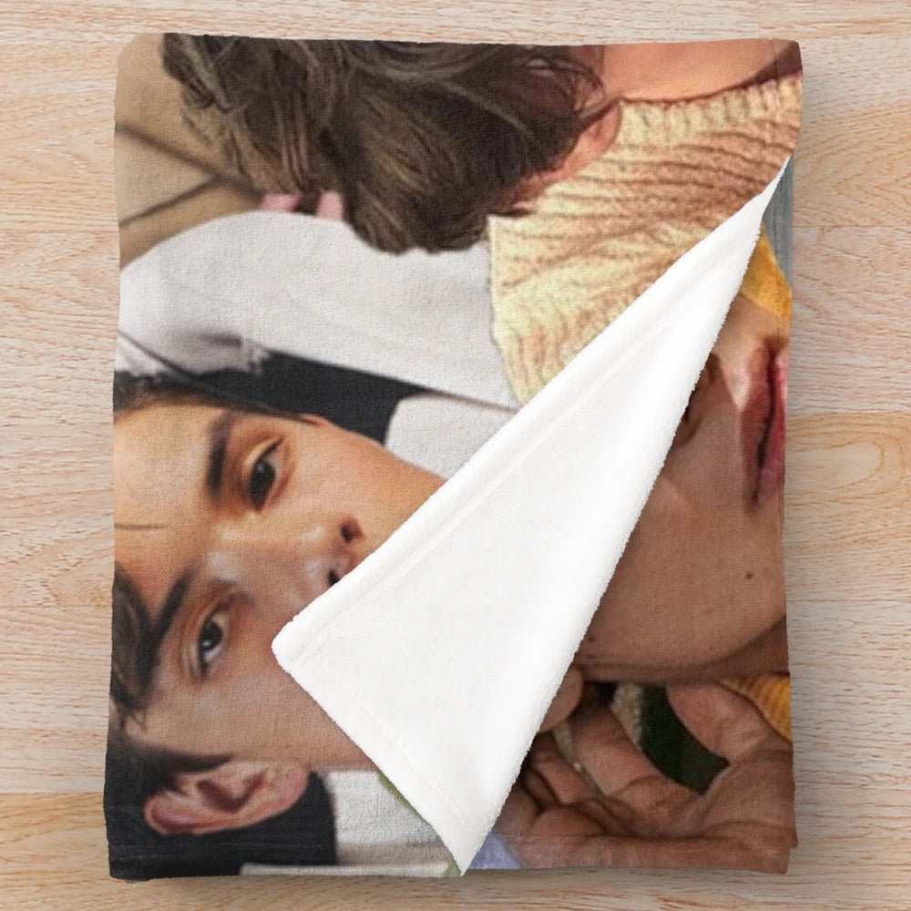 Louis Partridge Collage Plush Blanket, featuring the talented young actor