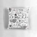 Louis Tomlinson tattoo-inspired pillow design featuring one direction and larry stylinson elements