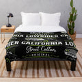 Lowrider-inspired plush blanket with California street culture design