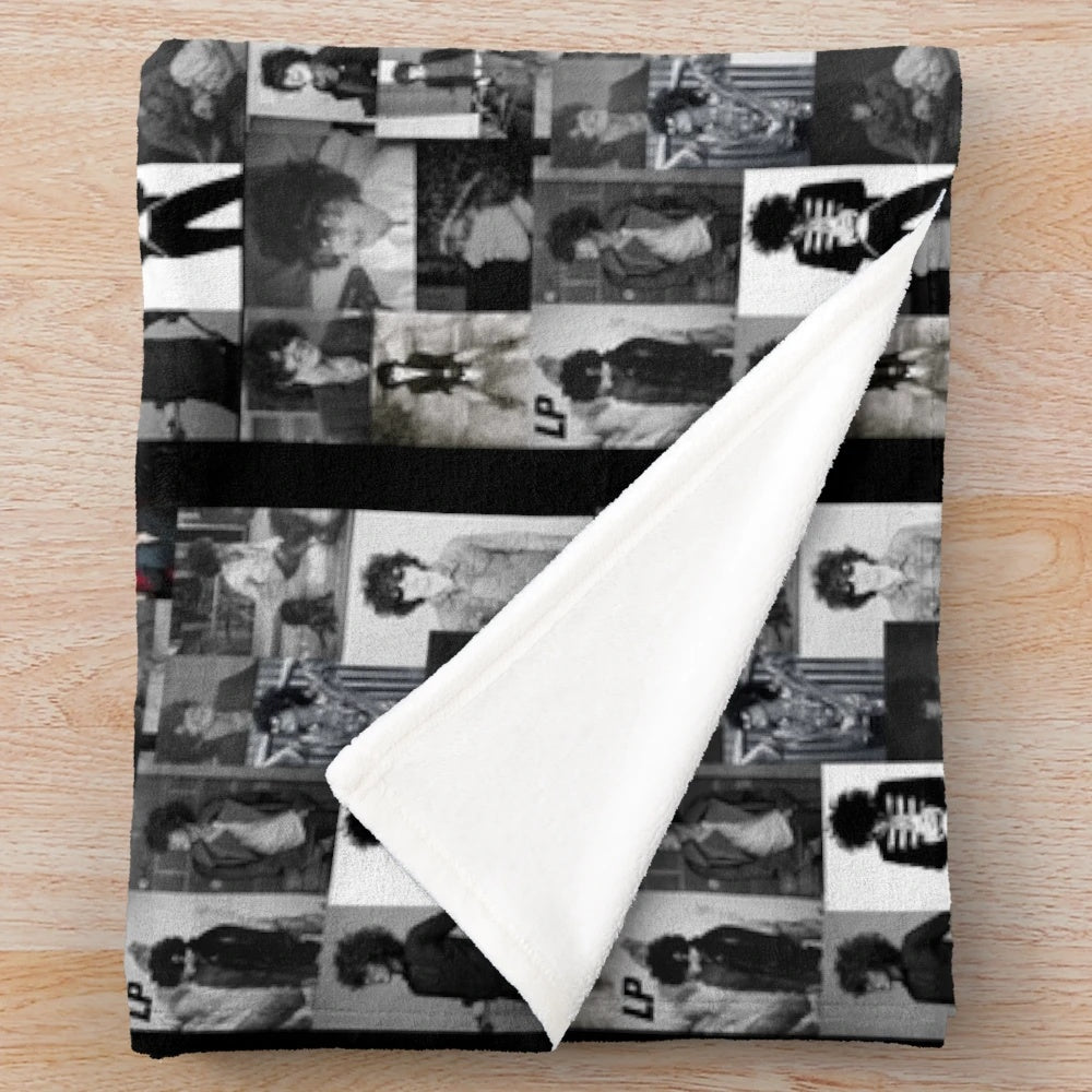 Cozy LP-inspired plush blanket for music enthusiasts
