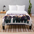 Måneskin-inspired plush blanket featuring the Italian rock band