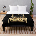 Mad dog-themed plush blanket