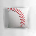 Baseball-themed throw pillow with bats, home plate, and "home run" design for man cave decor