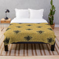 Manchester bee print plush blanket