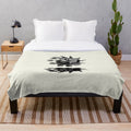 Plush mandala-patterned blanket with a kaleidoscope design