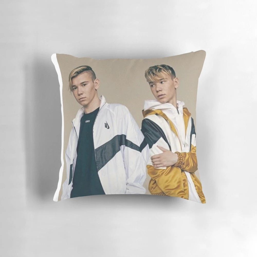 Marcus and Martinus musical duo themed pillow