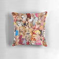 Closeup portrait of Marilyn Monroe on a decorative pillow