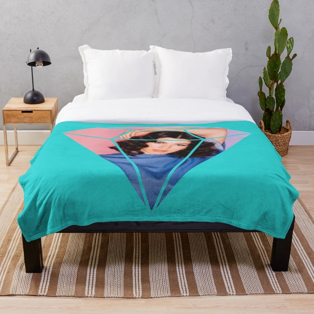 Marina and the Diamonds inspired plush blanket with pop art design
