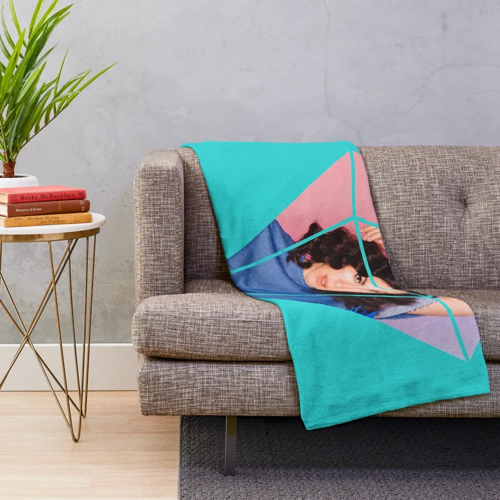Marina and the Diamonds inspired plush blanket with pop art design