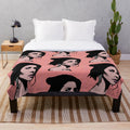 Marina pop art inspired plush blanket featuring colorful graphics