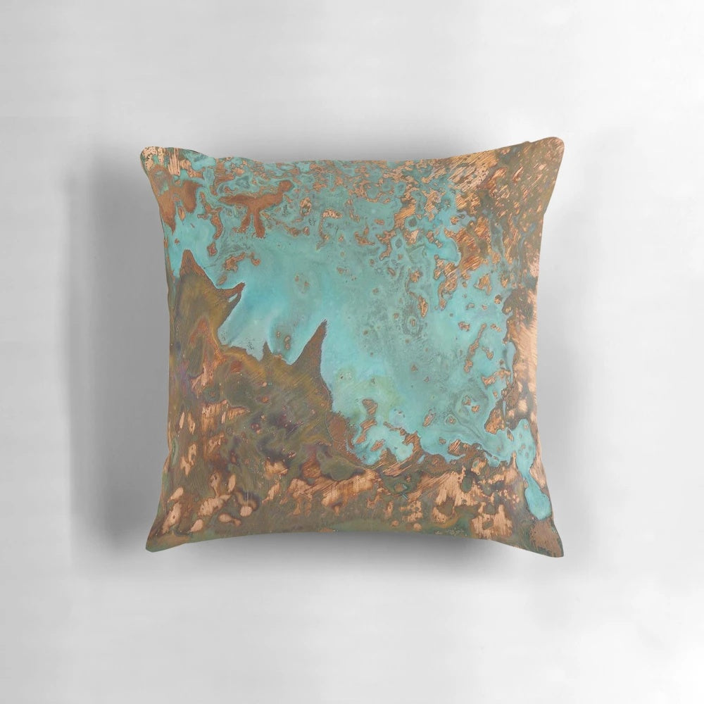 Marine rust copper pillow with a trendy design for modern home decor