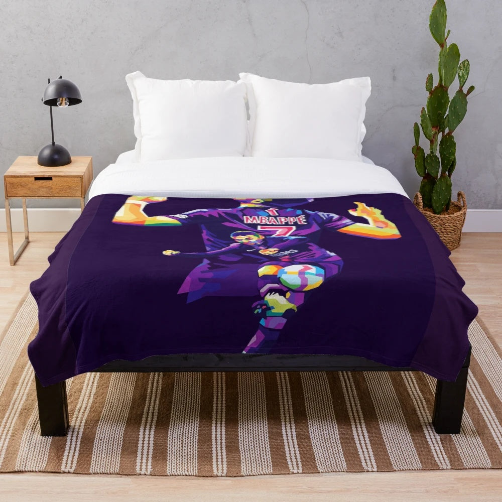 Mbappe Wpap Pop Art Plush Blanket