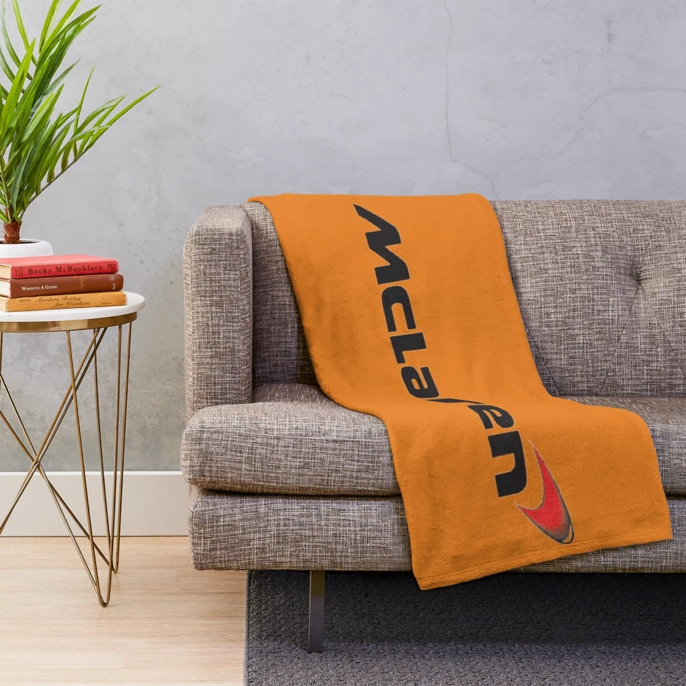 Mclaren-inspired plush blanket in black and red colors