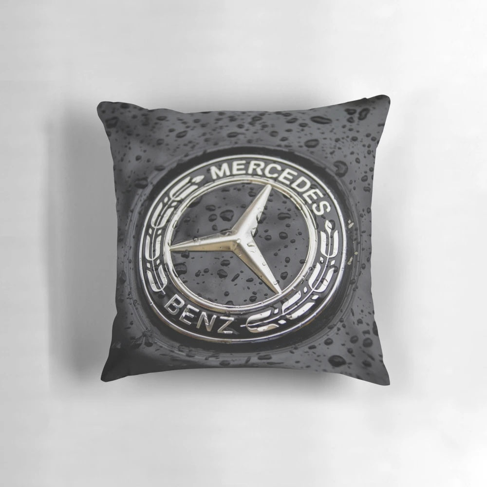 Soft and comfortable Mercedes logo pillow for car lovers