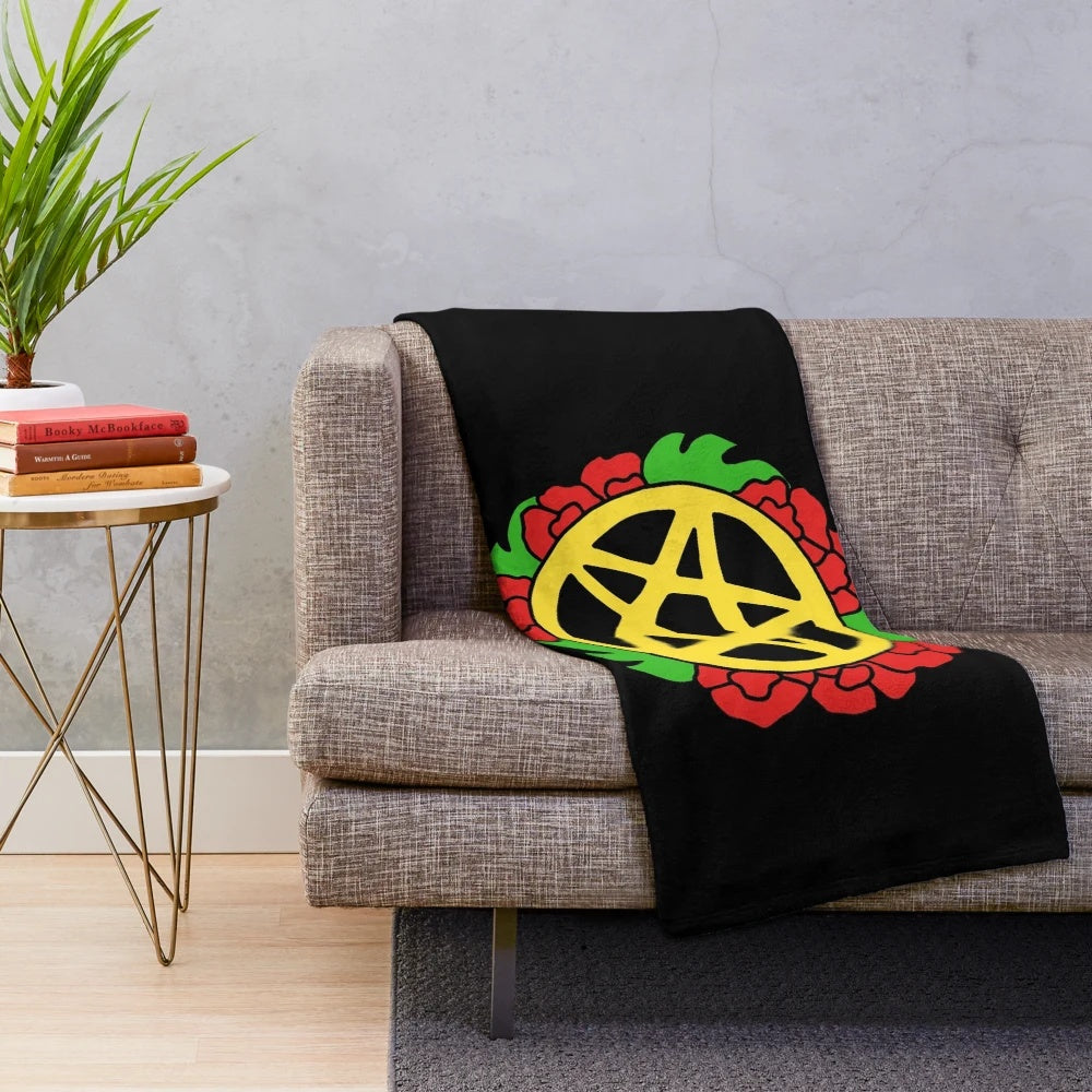 Merry Yule Plush Blanket with Pagan and Wiccan Designs