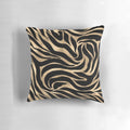 Elegant metallic gold and black zebra print decorative pillow for home decor